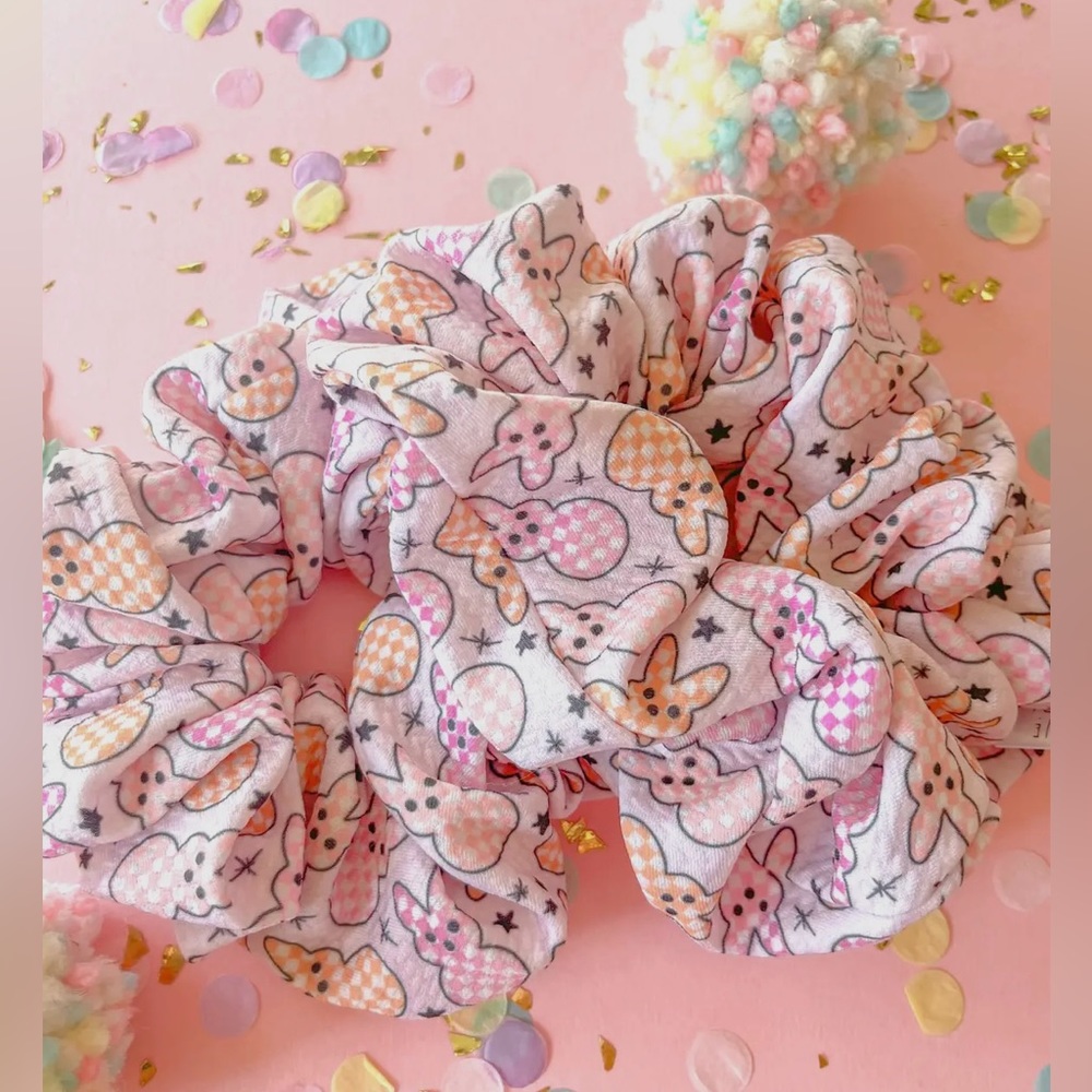 XL Hair Scrunchie Peeps Easter